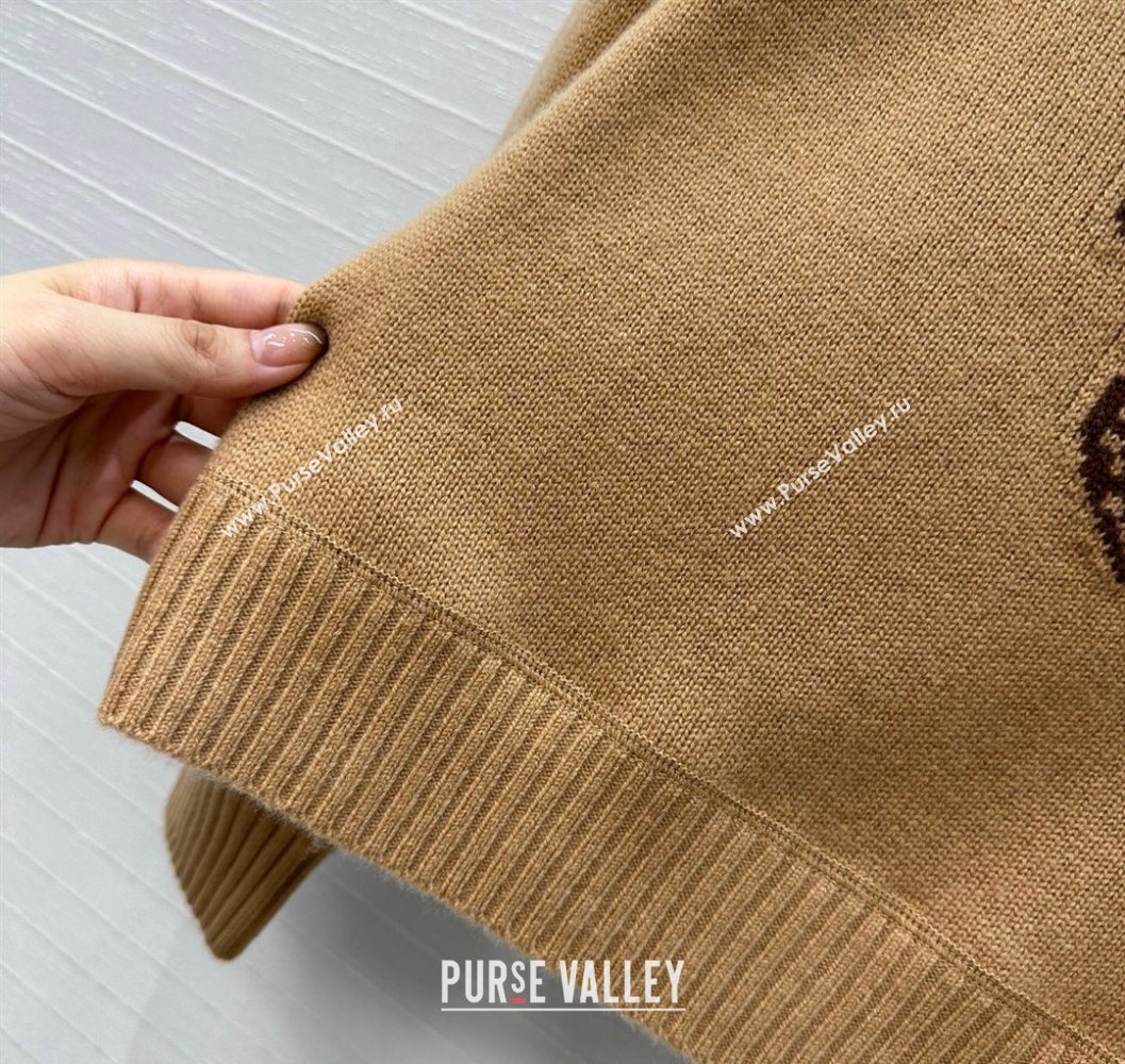 Prada Cashmere Sweater Brown 2025 PR101504 (QI-251015065)