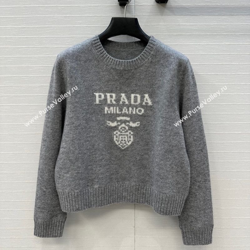 Prada Cashmere Sweater Grey 2025 PR101504 (QI-251015067)