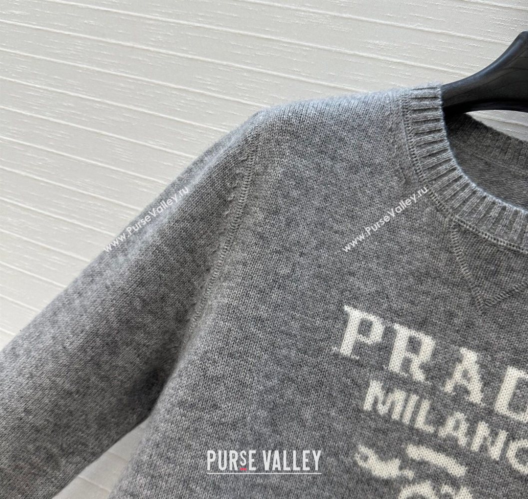 Prada Cashmere Sweater Grey 2025 PR101504 (QI-251015067)