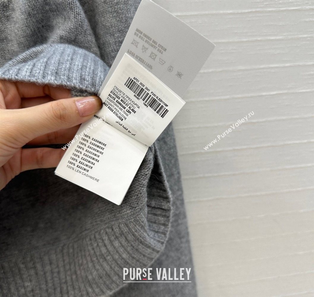 Prada Cashmere Sweater Grey 2025 PR101504 (QI-251015067)