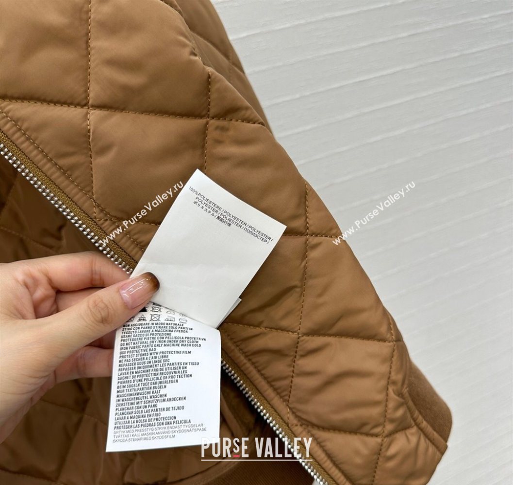 Prada Quilted Cotton Jacket Brown 2025 PR101503 (QI-251015061)
