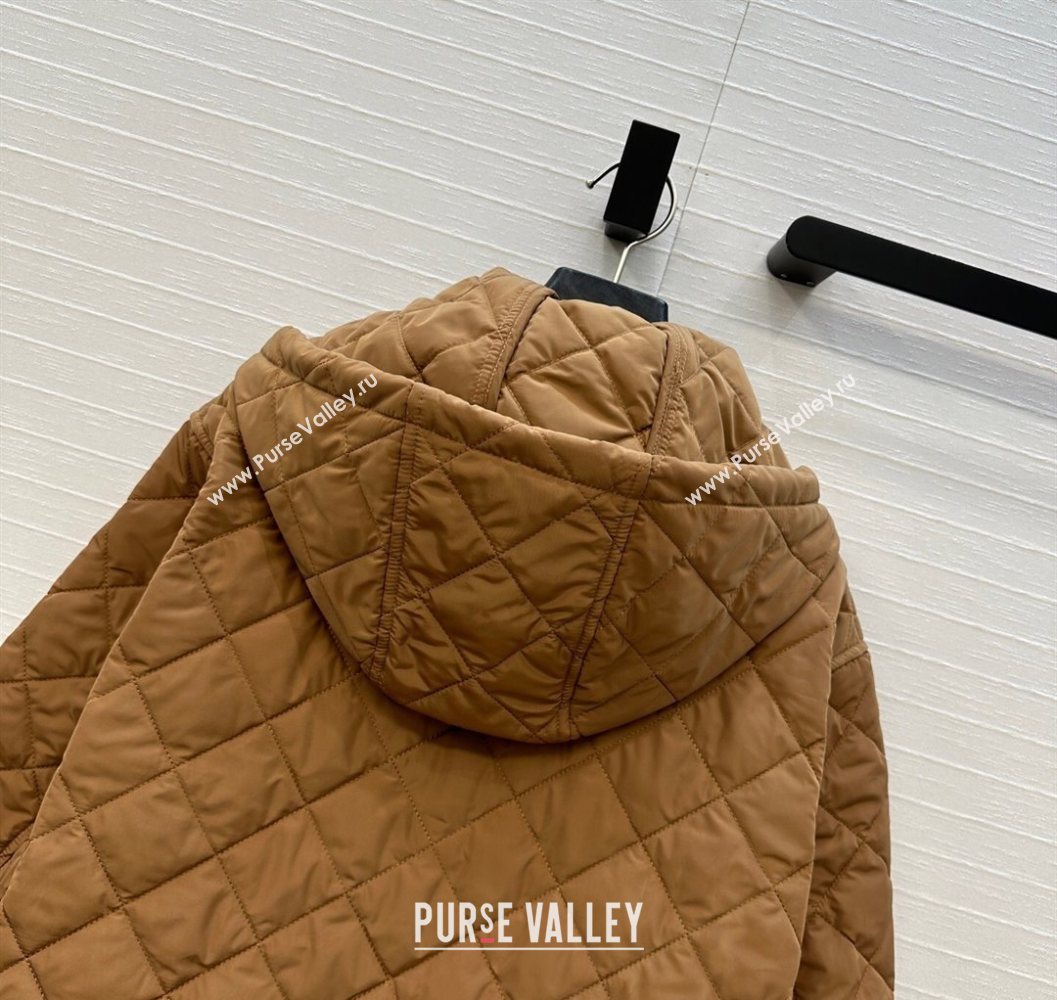 Prada Quilted Cotton Jacket Brown 2025 PR101503 (QI-251015061)