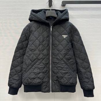 Prada Quilted Cotton Jacket Black 2025 PR101503 (QI-251015062)