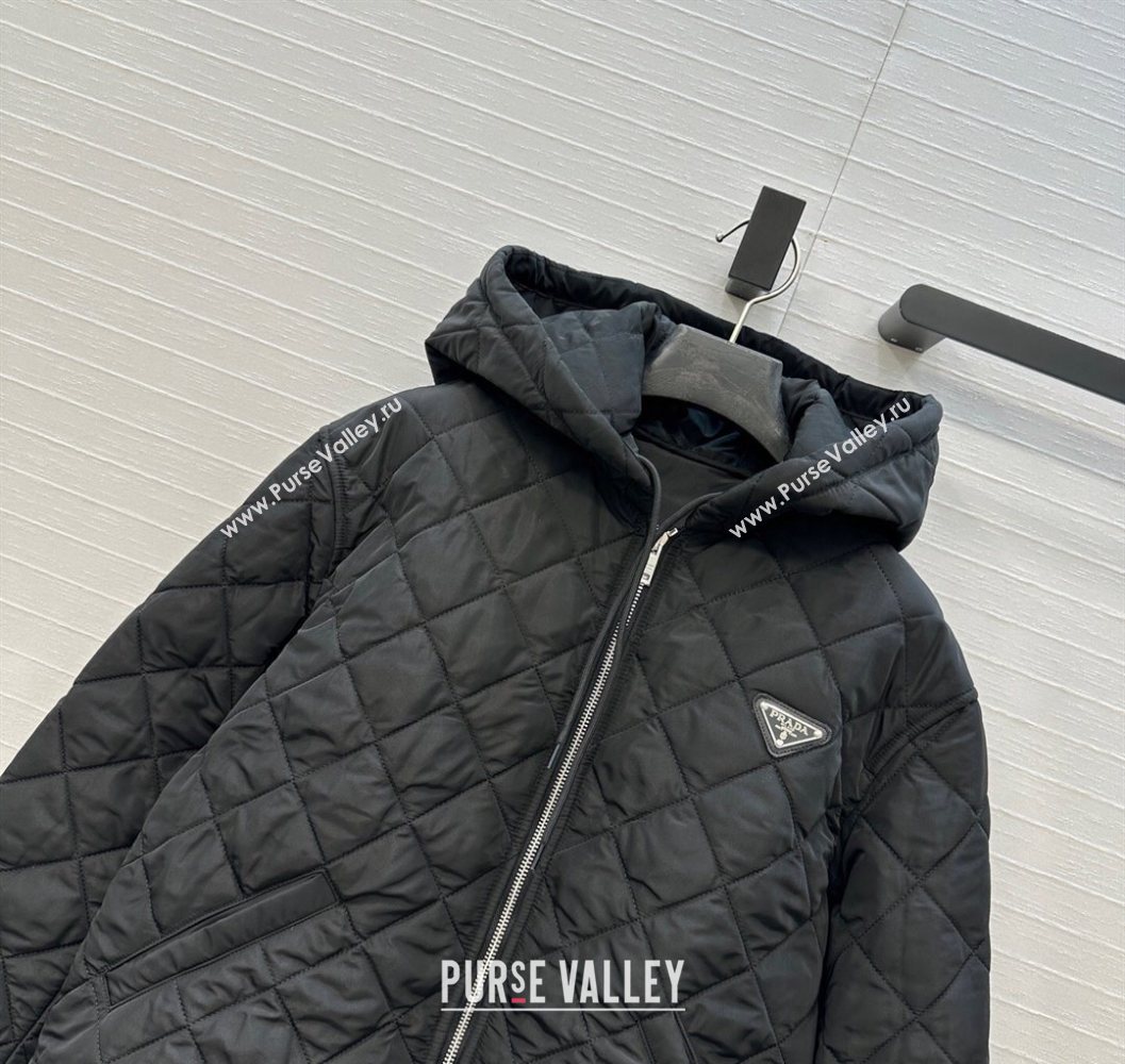 Prada Quilted Cotton Jacket Black 2025 PR101503 (QI-251015062)