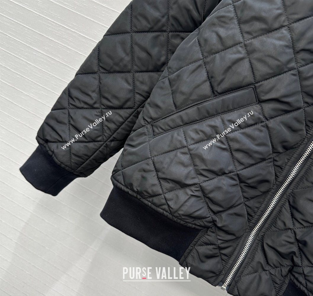 Prada Quilted Cotton Jacket Black 2025 PR101503 (QI-251015062)