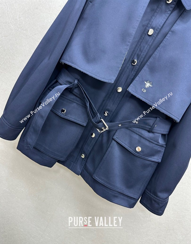 Dior Short Coat Blue 2025 DR101504 (QI-251015036)