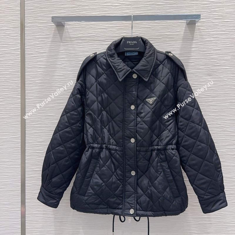Prada Quilted Cotton Jacket Black 2025 PR101502 (QI-251015060)