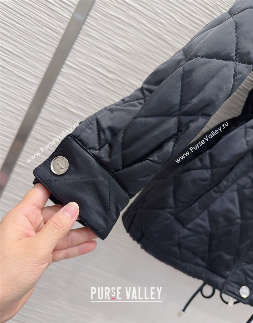 Prada Quilted Cotton Jacket Black 2025 PR101502 (QI-251015060)