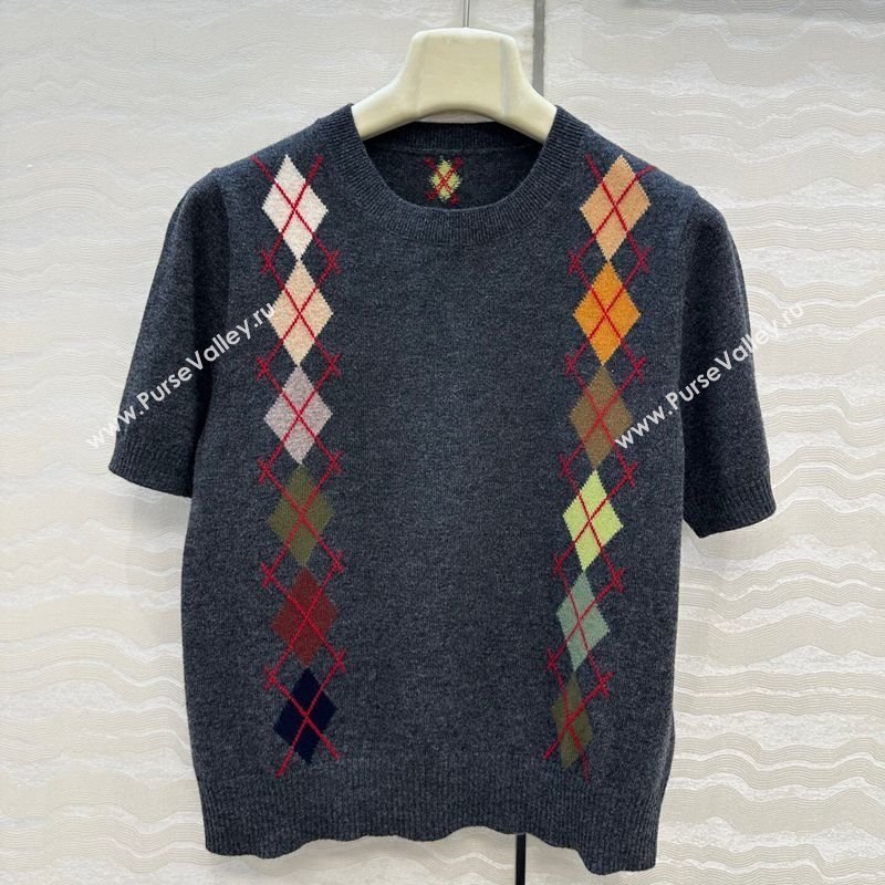 Ermanno Scervino Wool Cashmere Shirt with Embroidery Dark Grey 2025 (QI-251015076)