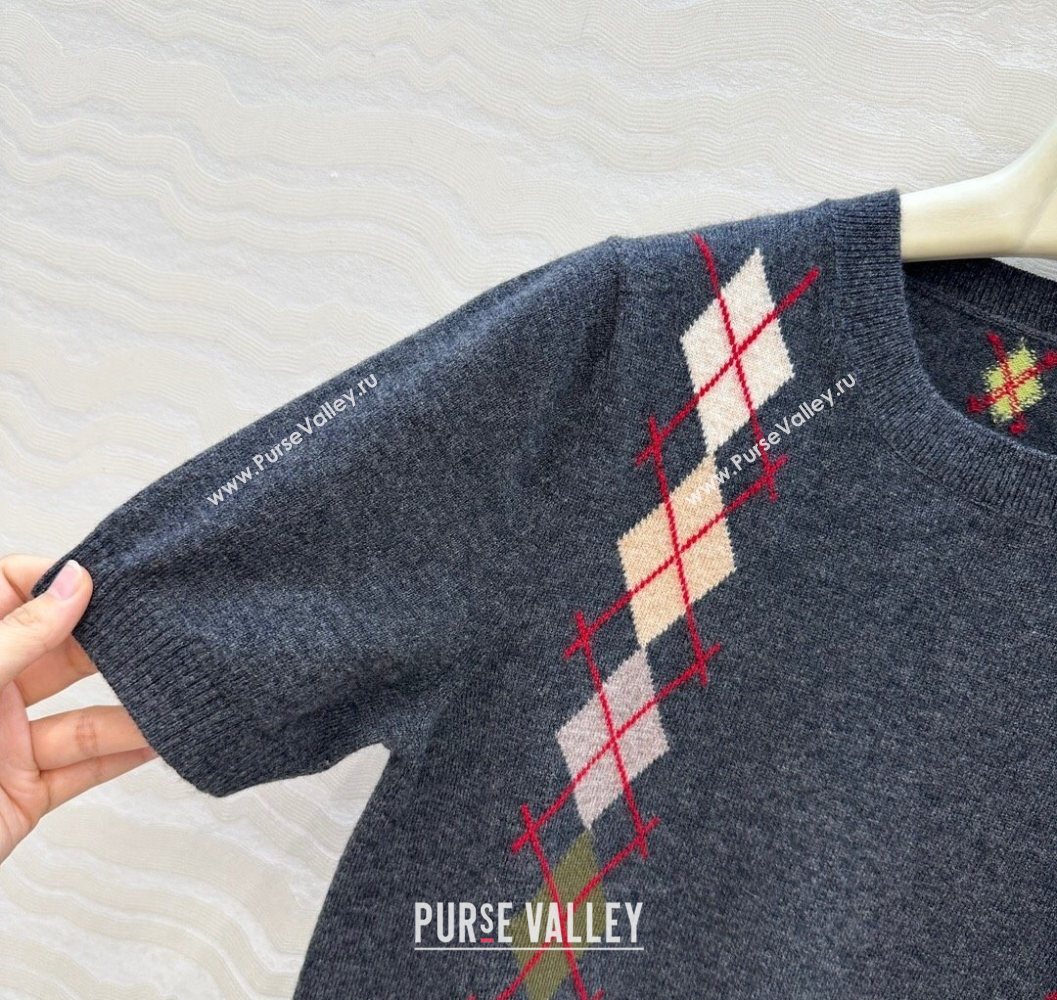 Ermanno Scervino Wool Cashmere Shirt with Embroidery Dark Grey 2025 (QI-251015076)