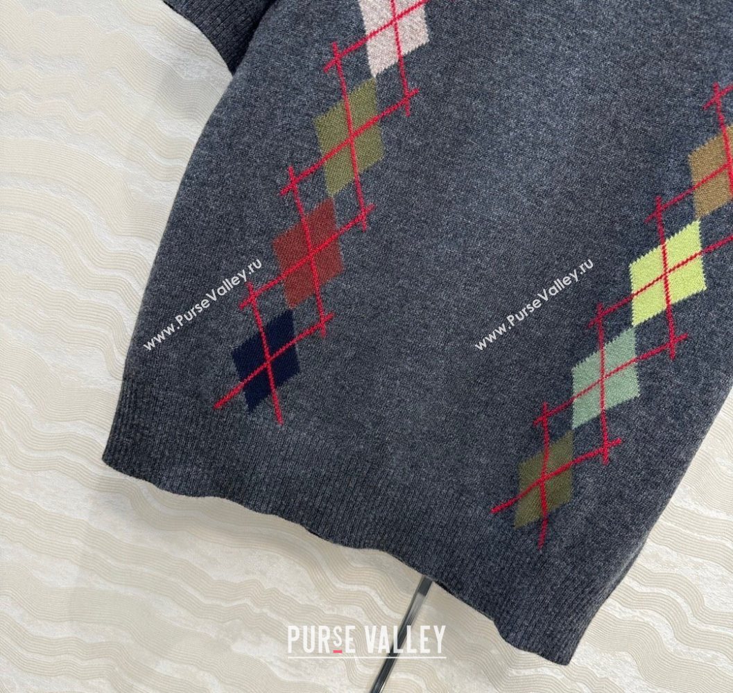 Ermanno Scervino Wool Cashmere Shirt with Embroidery Dark Grey 2025 (QI-251015076)