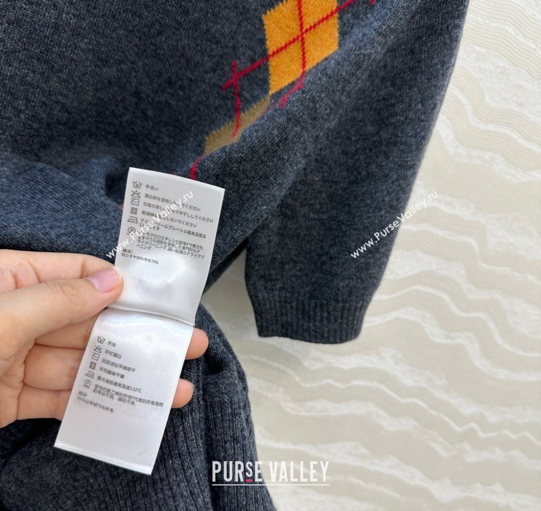 Ermanno Scervino Wool Cashmere Shirt with Embroidery Dark Grey 2025 (QI-251015076)