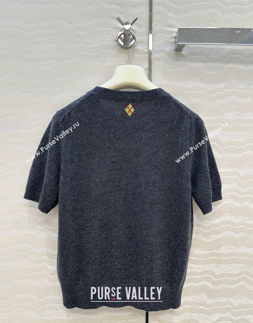 Ermanno Scervino Wool Cashmere Shirt with Embroidery Dark Grey 2025 (QI-251015076)