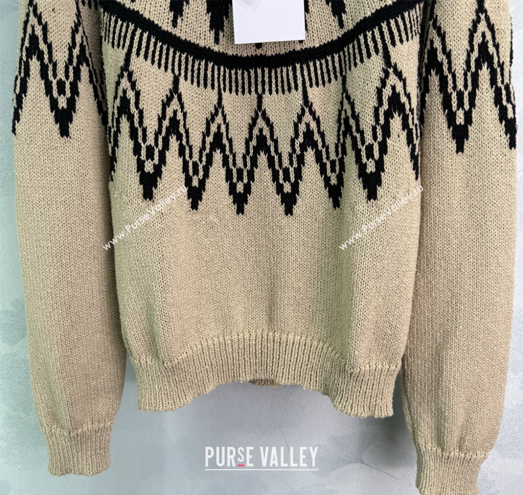 Dior Wool Cashmere Crochet Sweater Beige 2025 1015 (QI-251015102)