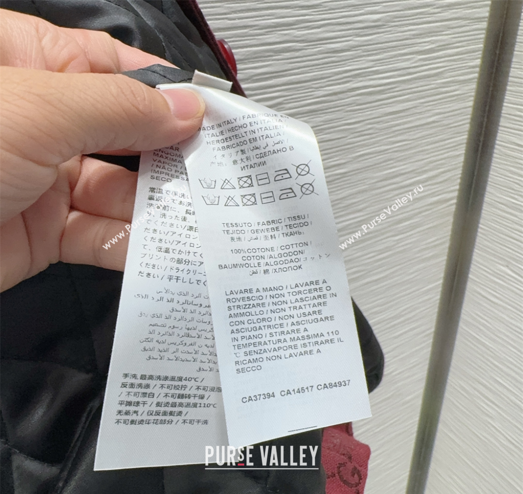 Gucci GG and Cotton Padded Jacket with Strass Red 2025 1015 (QI-251015108)