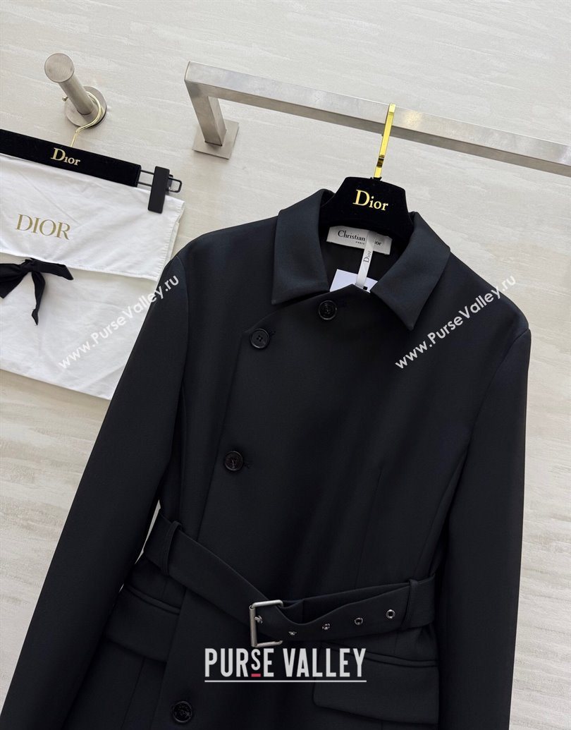 Dior Belted Jacket Black 2025 DR101507 (QI-251015090)