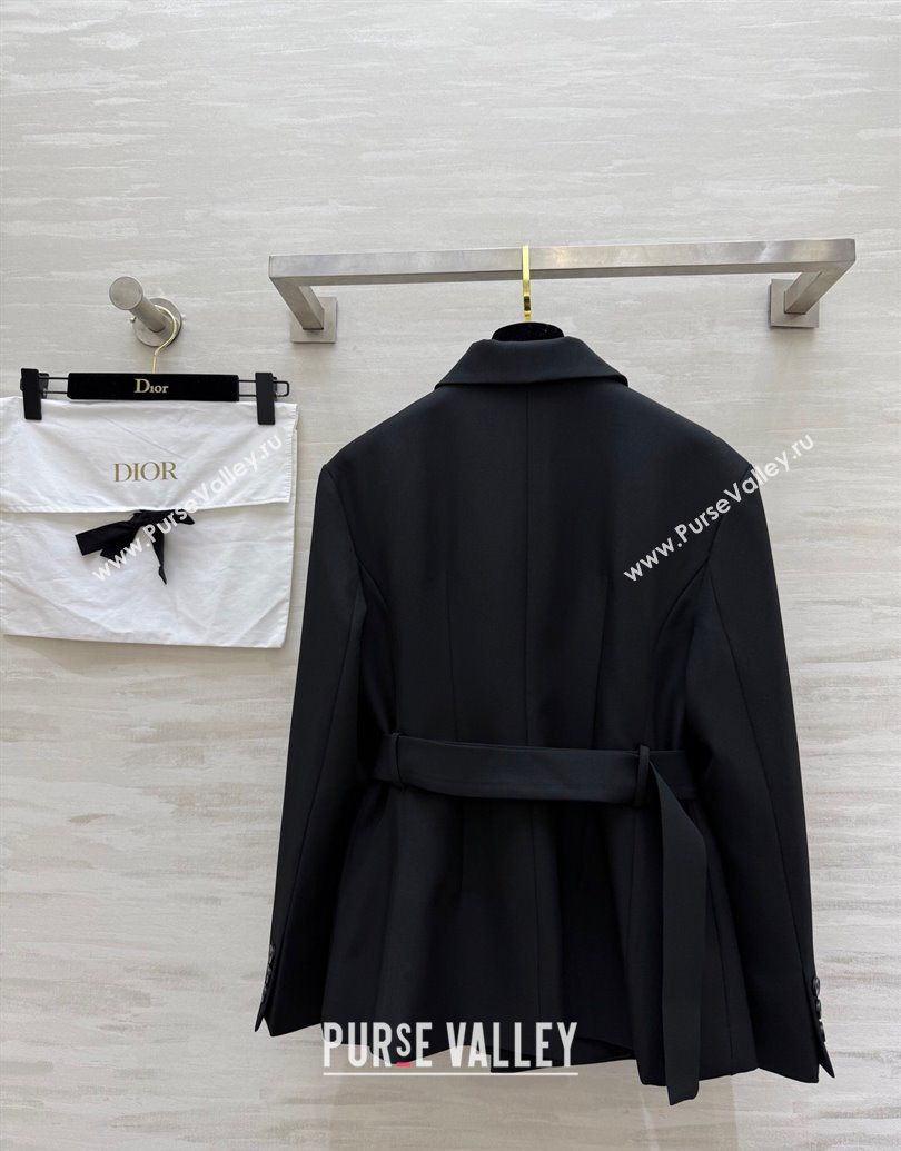 Dior Belted Jacket Black 2025 DR101507 (QI-251015090)