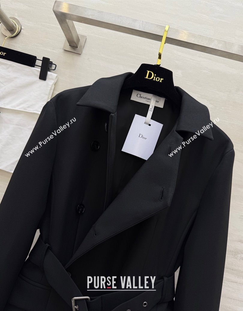 Dior Belted Jacket Black 2025 DR101507 (QI-251015090)