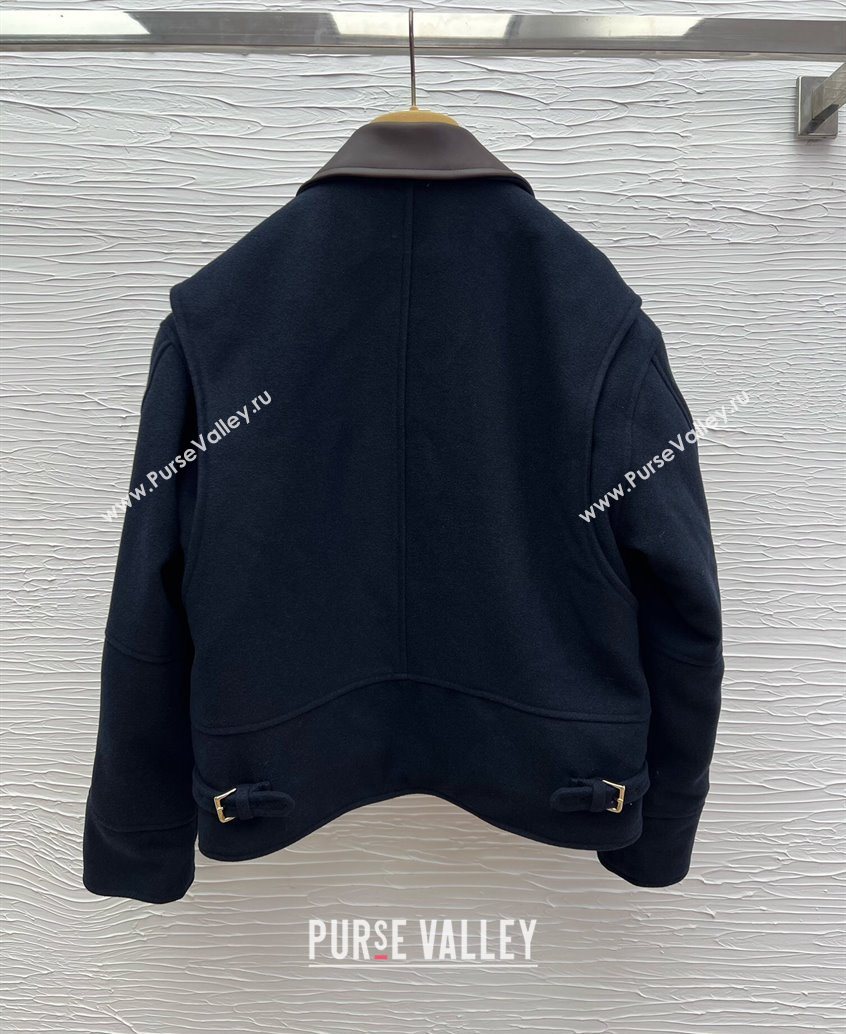 Miu Miu Wool and Padded Jacket Dark Blue 2025 1015 (QI-251015091)