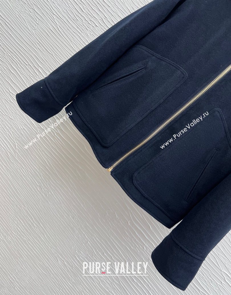 Miu Miu Wool and Padded Jacket Dark Blue 2025 1015 (QI-251015091)