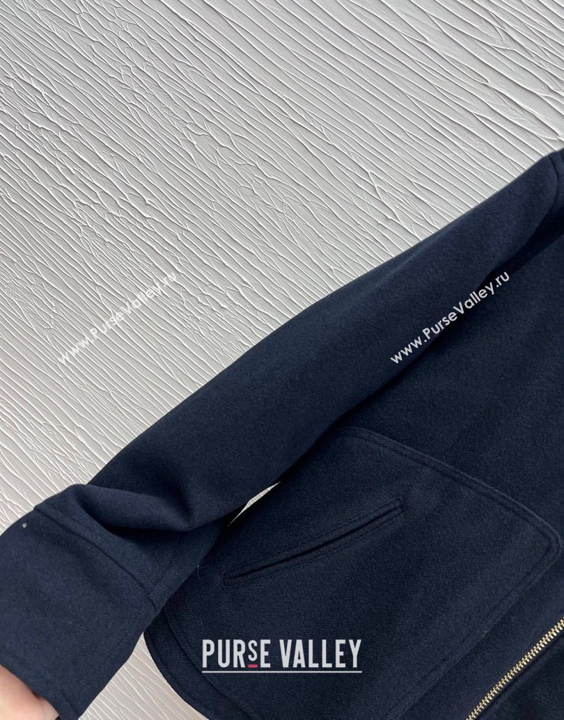 Miu Miu Wool and Padded Jacket Dark Blue 2025 1015 (QI-251015091)