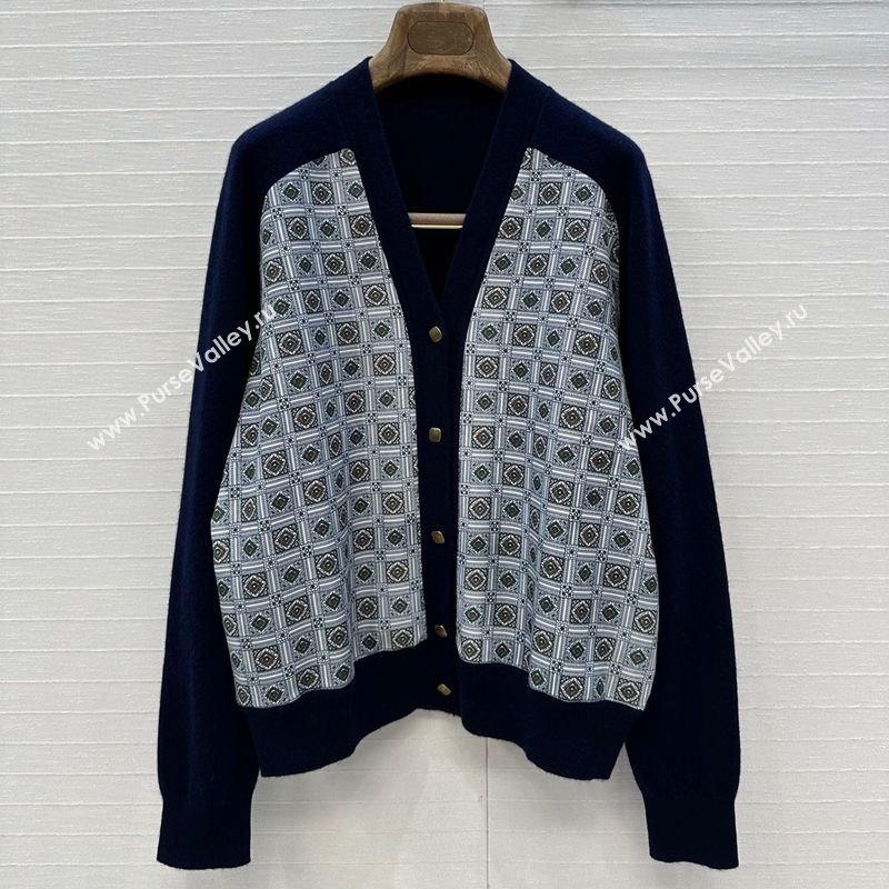 Loro Piana LP Printed Cardigan Blue 2025 1015 (QI-251015082)