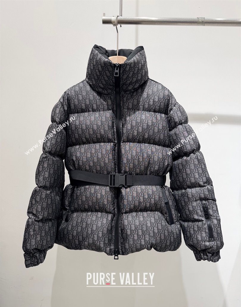 Dior Oblique Down Jacket Blue/Black 2025 1015 (QI-251015098)