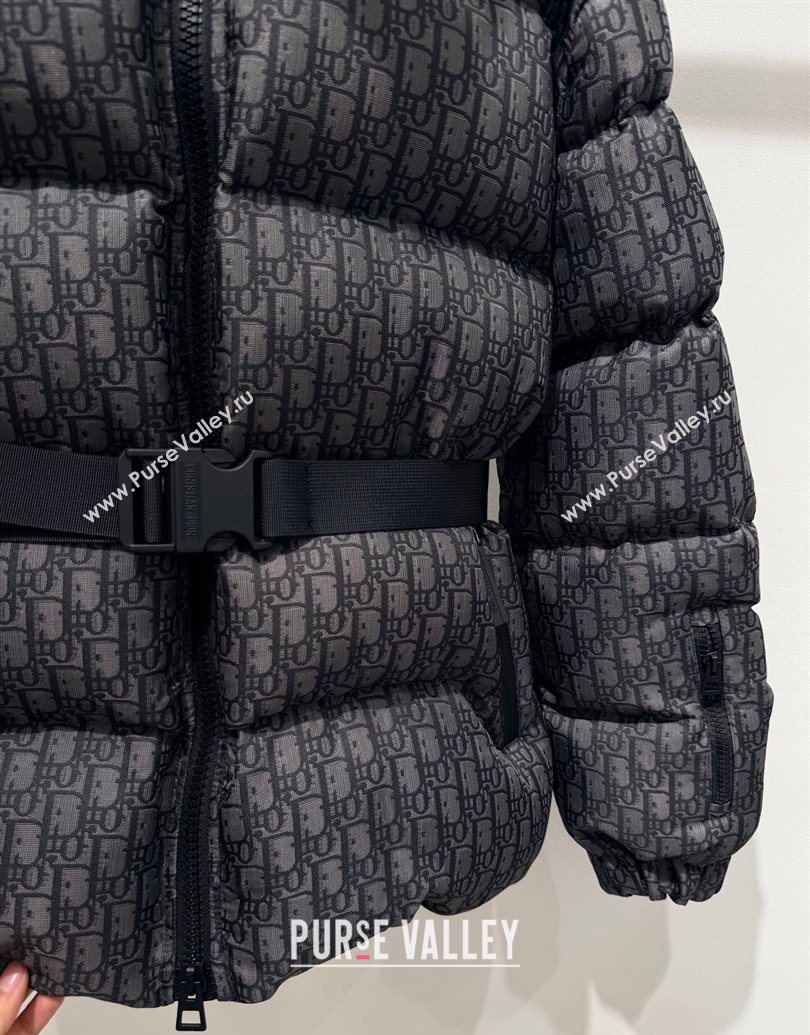 Dior Oblique Down Jacket Blue/Black 2025 1015 (QI-251015098)