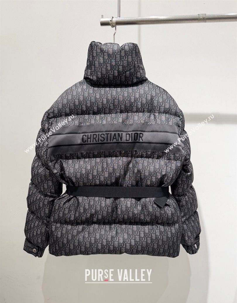 Dior Oblique Down Jacket Blue/Black 2025 1015 (QI-251015098)