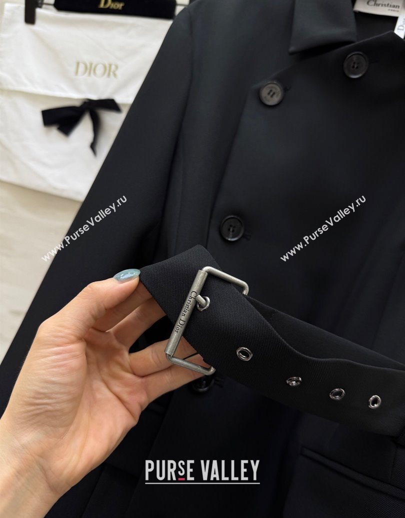 Dior Belted Jacket Black 2025 DR101507 (QI-251015090)