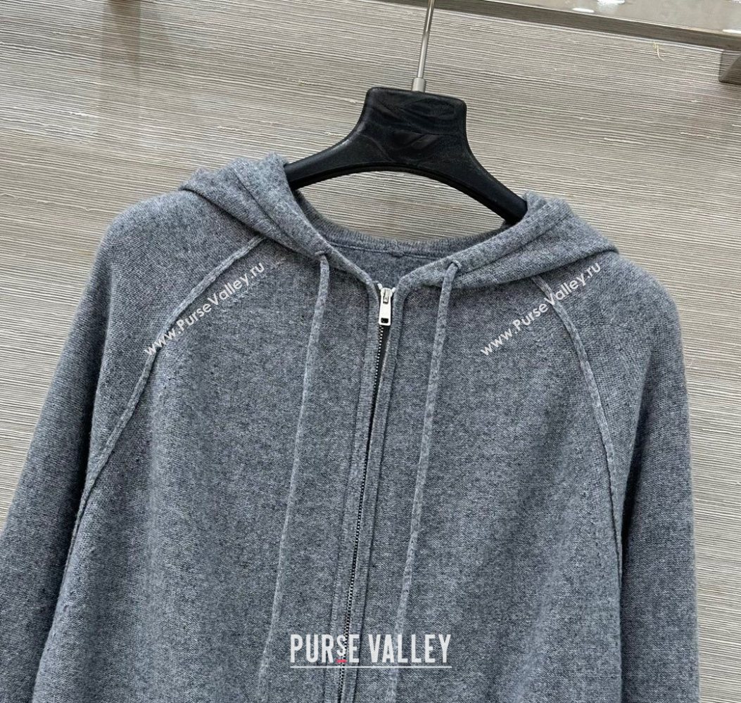 Dior Wool Cashmere Cardigan Grey 2025 DR110616 (QI-251106016)