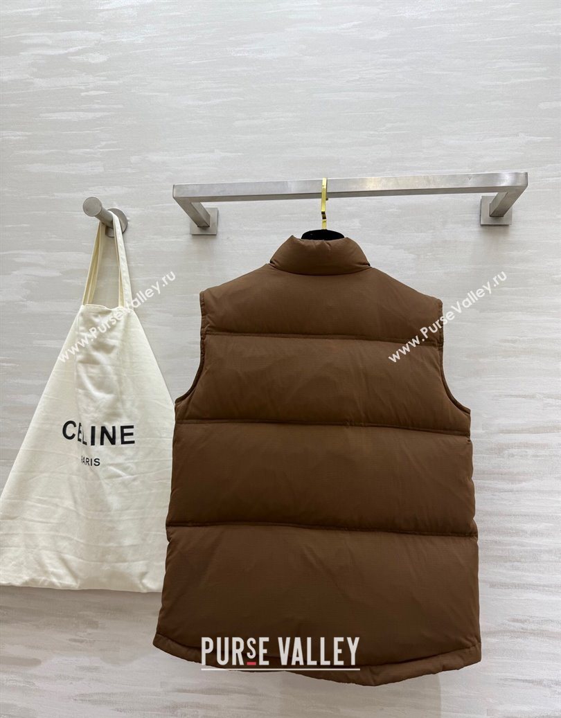 Celine Down Vest Brown 2025 CE110602 (QI-251106002)