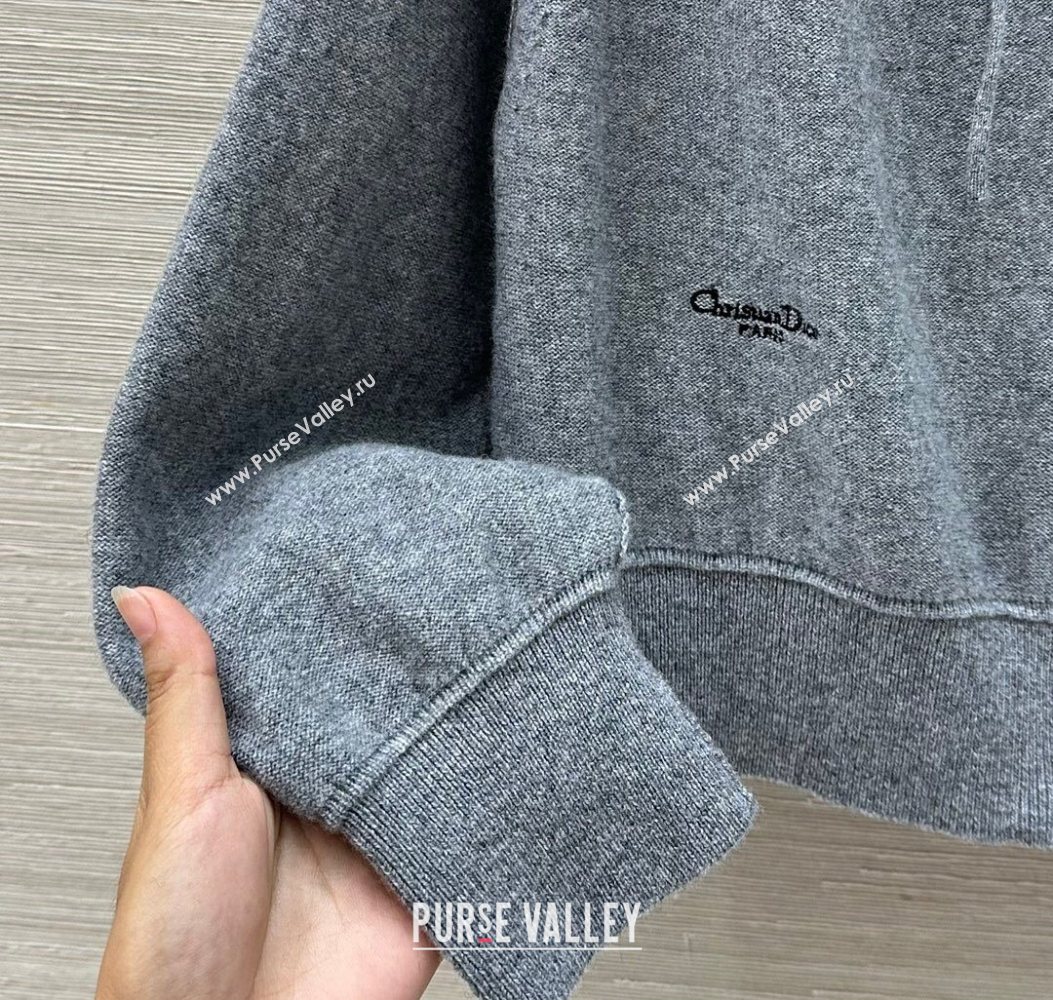 Dior Wool Cashmere Cardigan Grey 2025 DR110616 (QI-251106016)