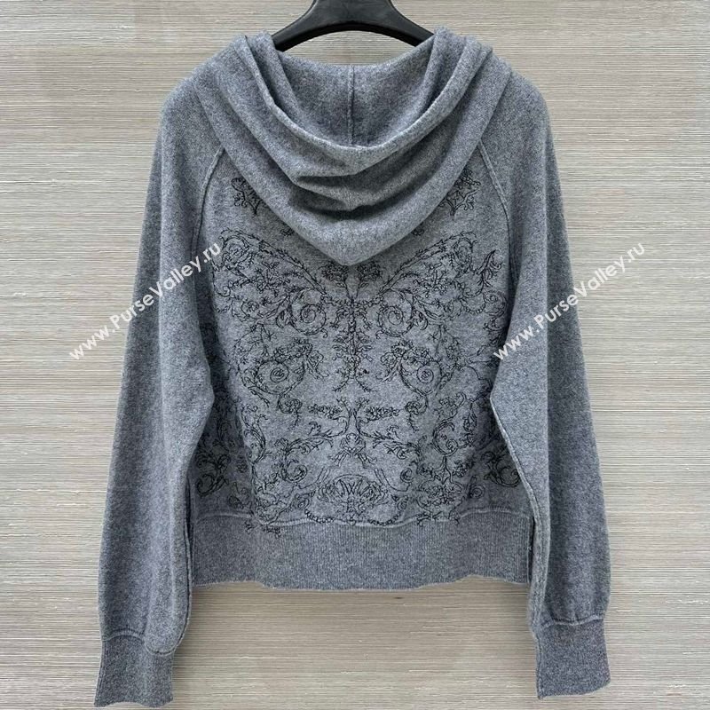 Dior Wool Cashmere Cardigan Grey 2025 DR110616 (QI-251106016)