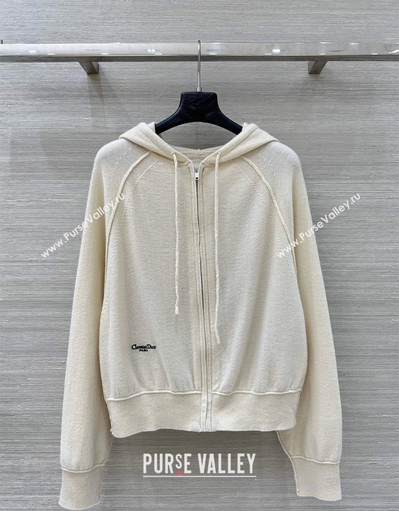 Dior Wool Cashmere Cardigan White 2025 DR110616 (QI-251106017)