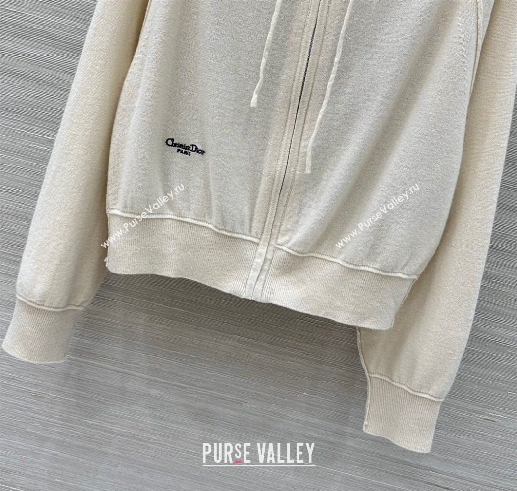 Dior Wool Cashmere Cardigan White 2025 DR110616 (QI-251106017)