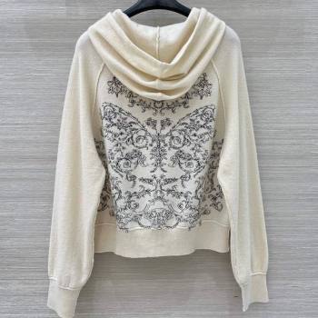 Dior Wool Cashmere Cardigan White 2025 DR110616 (QI-251106017)