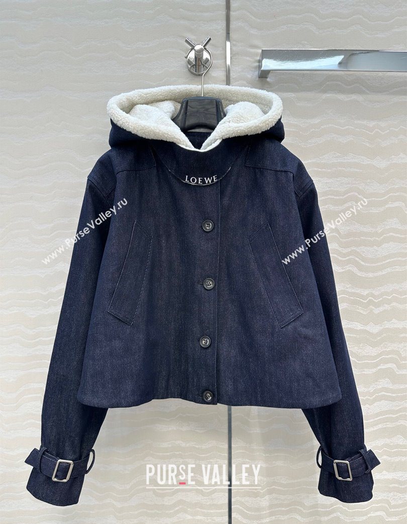 Loewe Denim Padded Jacket Blue 2025 LW110601 (QI-251106021)