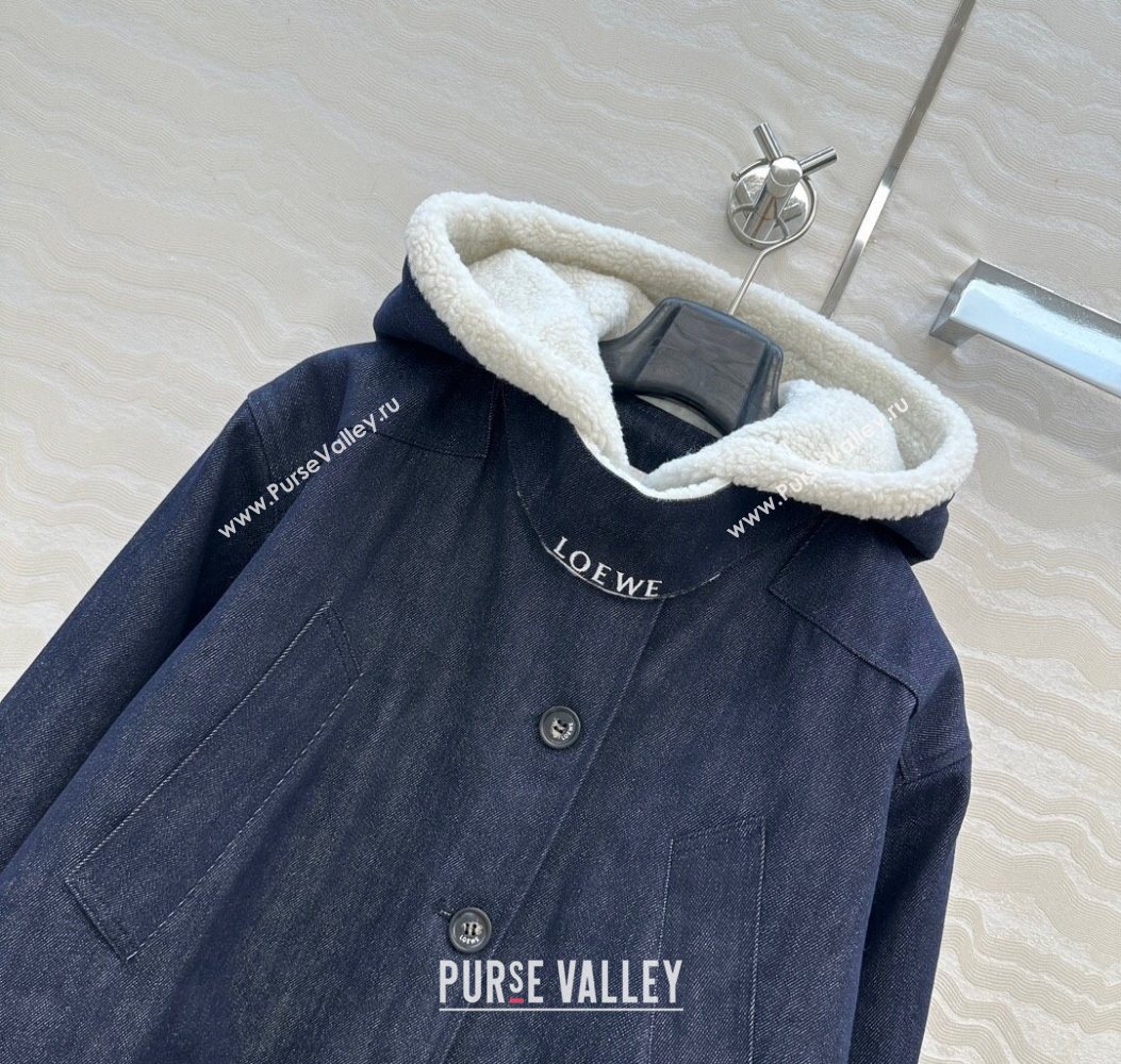 Loewe Denim Padded Jacket Blue 2025 LW110601 (QI-251106021)