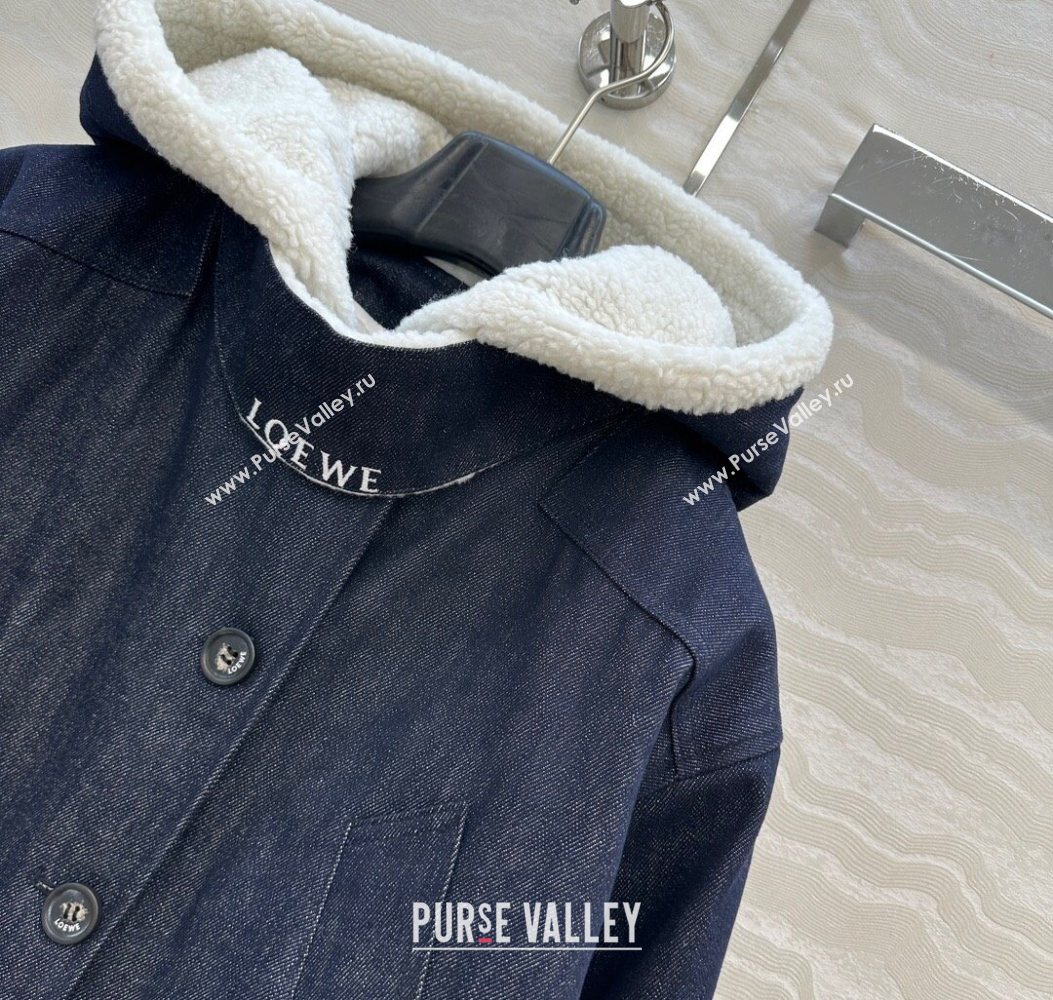 Loewe Denim Padded Jacket Blue 2025 LW110601 (QI-251106021)
