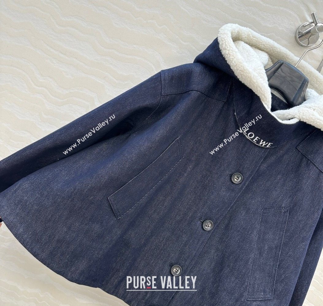 Loewe Denim Padded Jacket Blue 2025 LW110601 (QI-251106021)