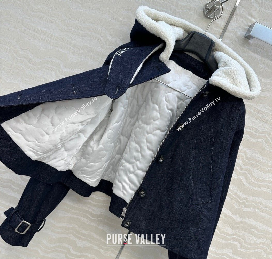 Loewe Denim Padded Jacket Blue 2025 LW110601 (QI-251106021)