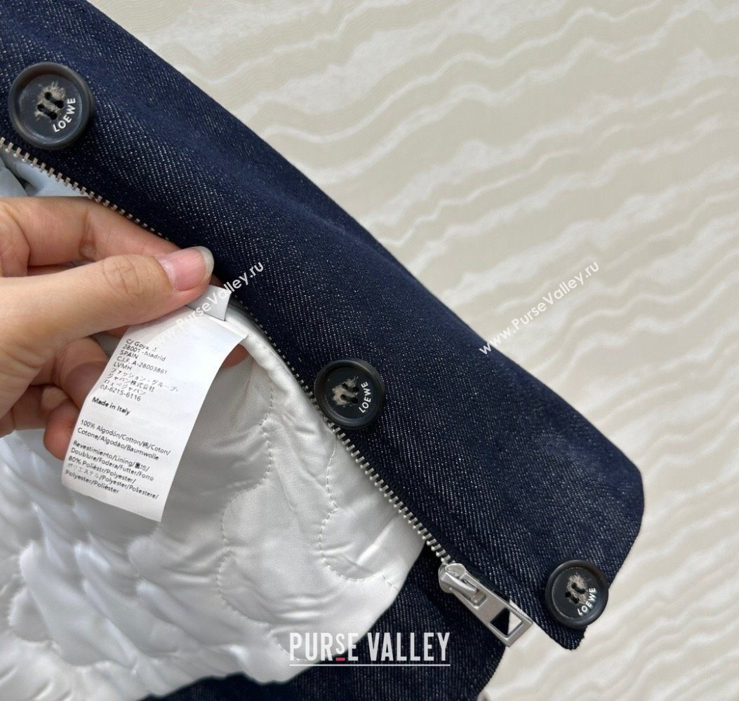Loewe Denim Padded Jacket Blue 2025 LW110601 (QI-251106021)