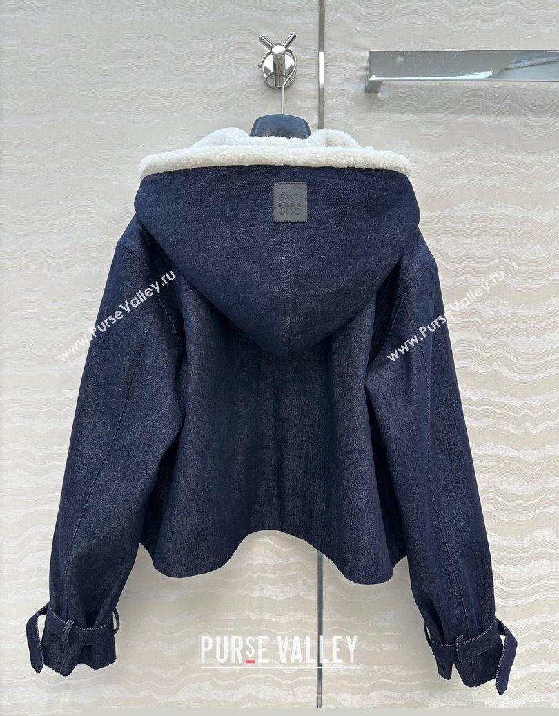 Loewe Denim Padded Jacket Blue 2025 LW110601 (QI-251106021)