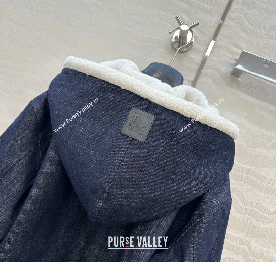 Loewe Denim Padded Jacket Blue 2025 LW110601 (QI-251106021)