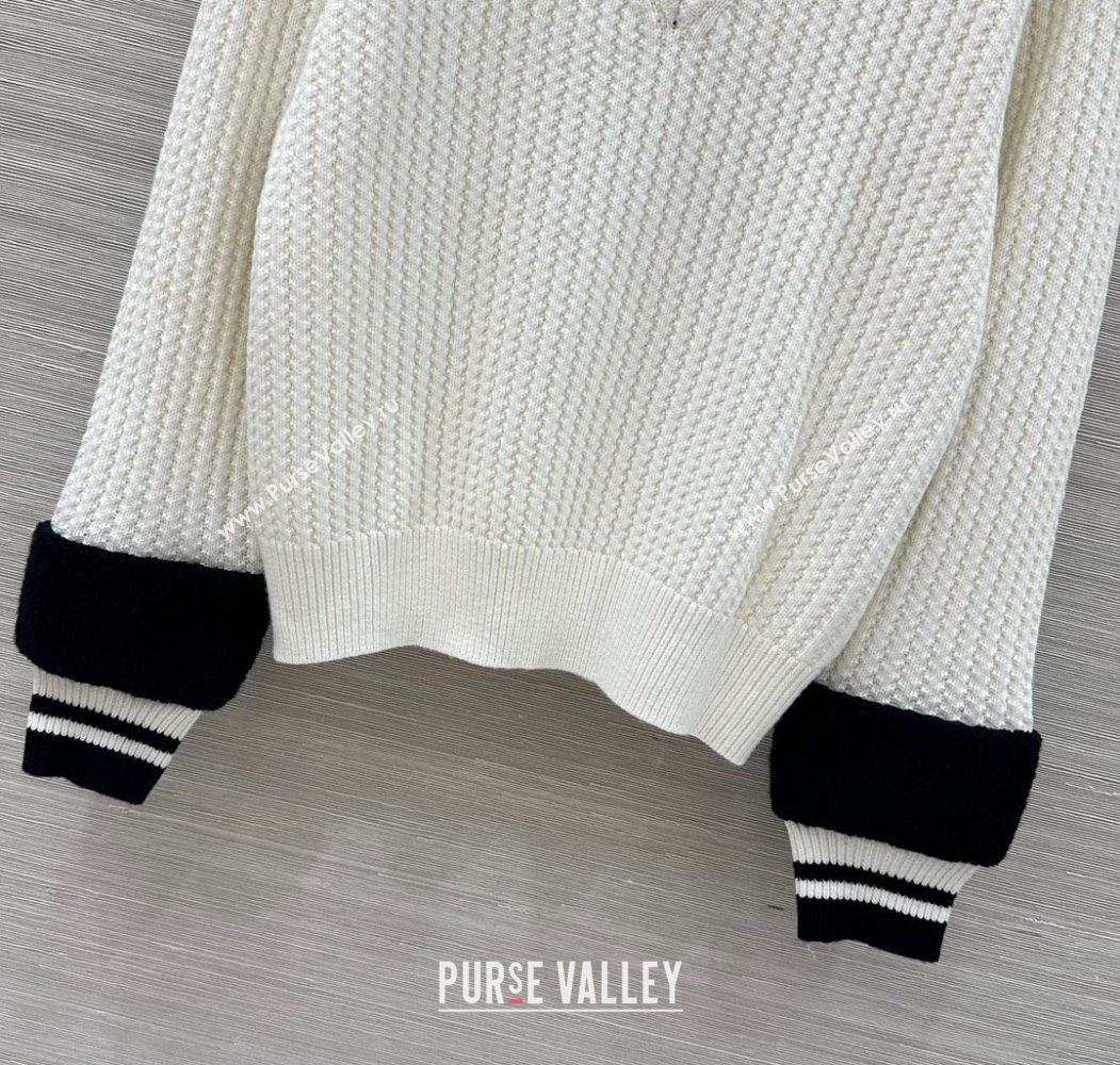 Chanel Cashmere Blend Sweater White 2025 CH110622 (QI-251106023)