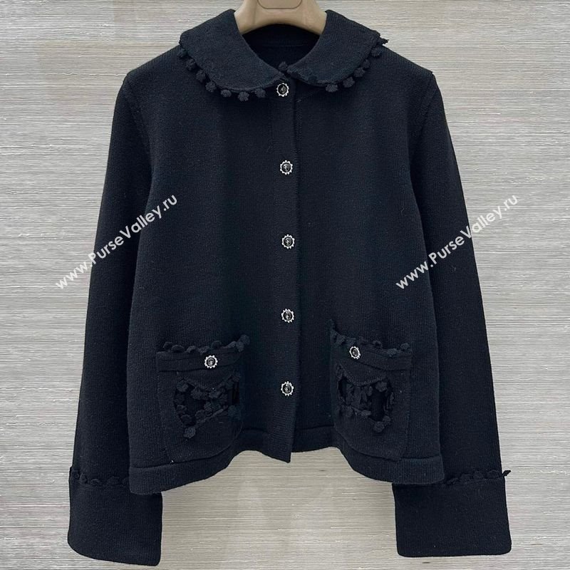 Chanel Wool Blend Cardigan Black 2025 CH110605 (QI-251106005)