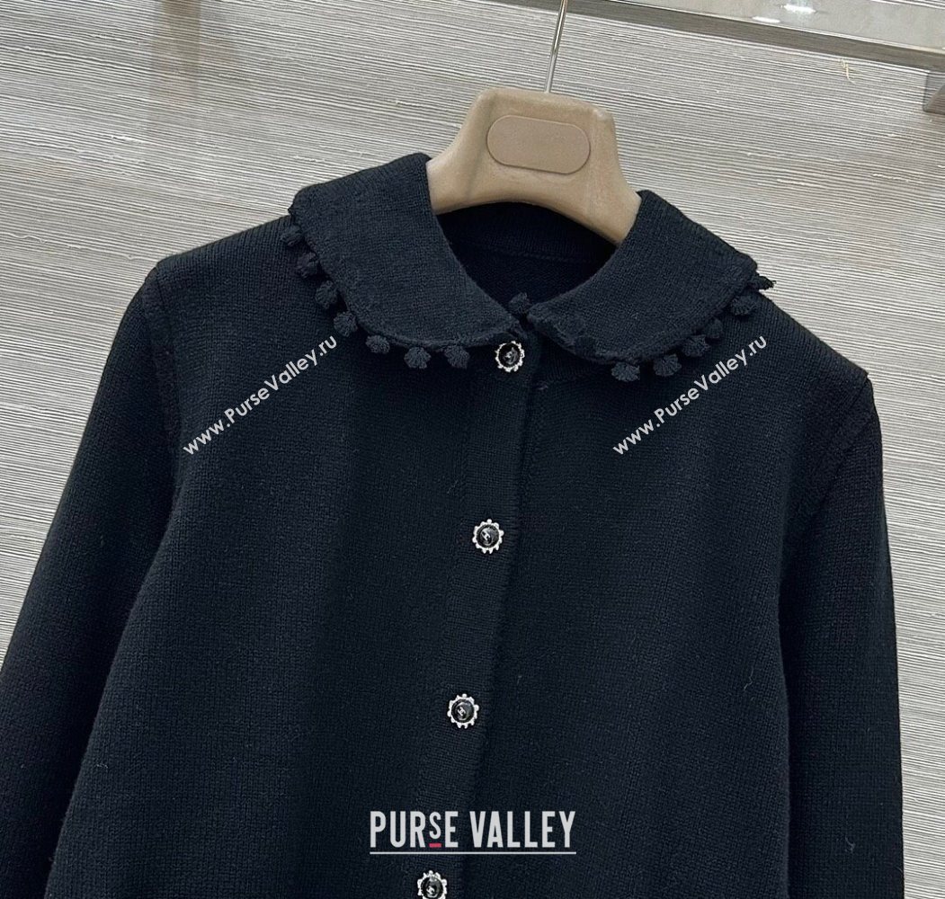 Chanel Wool Blend Cardigan Black 2025 CH110605 (QI-251106005)