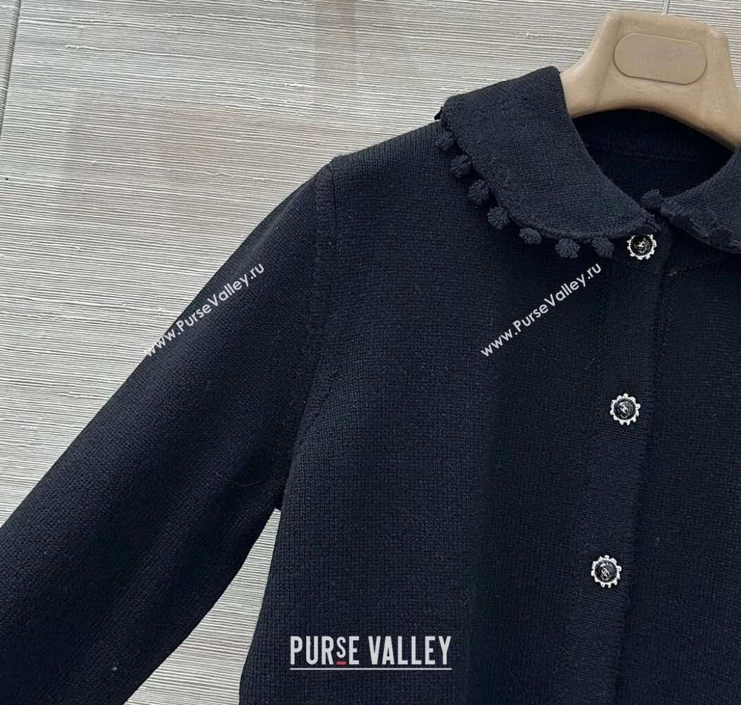 Chanel Wool Blend Cardigan Black 2025 CH110605 (QI-251106005)