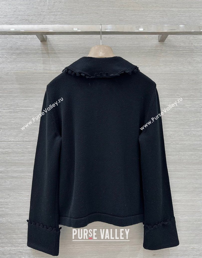 Chanel Wool Blend Cardigan Black 2025 CH110605 (QI-251106005)